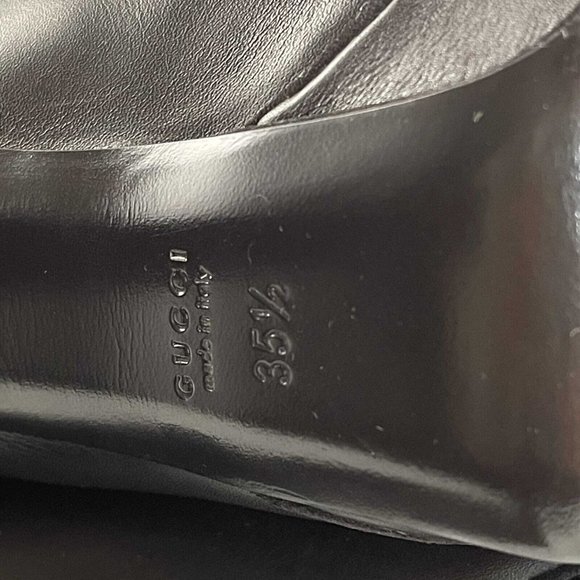 Gucci  Leather Platform Knee High Boots IT 35.5 US 5.5 Brown - Picture 8 of 9